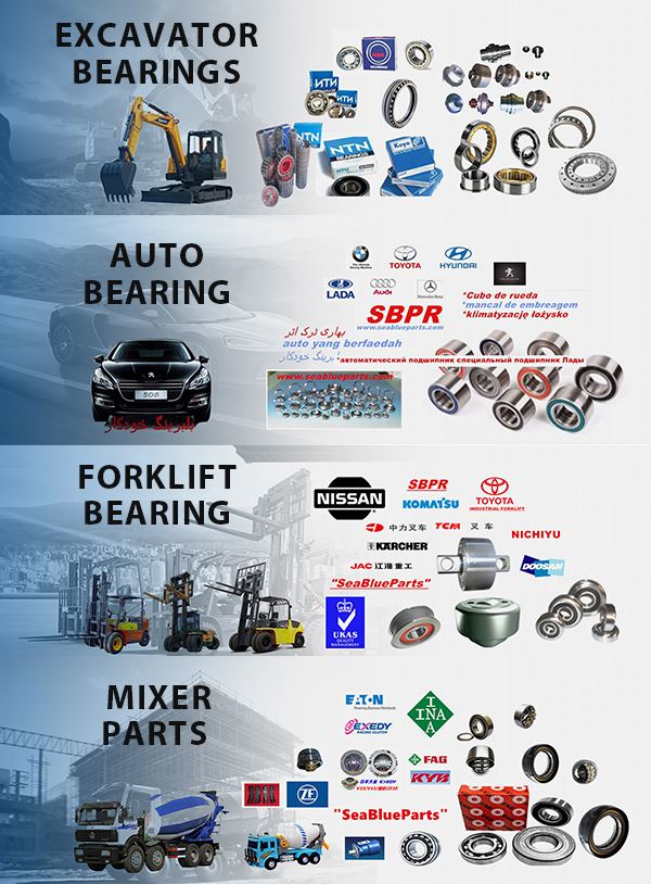 China excellent quality excavator bearings,forklift bearings, mixer bearings and wheel hub bearings 