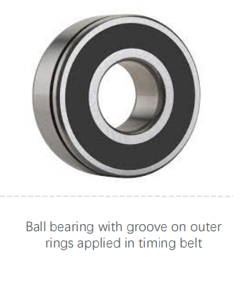 Ball bearing with groove on outer rings  