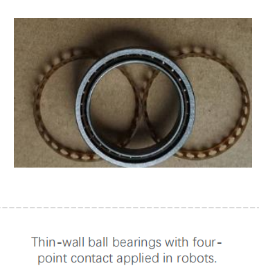 Thin-wall ball bearings with four-point contact