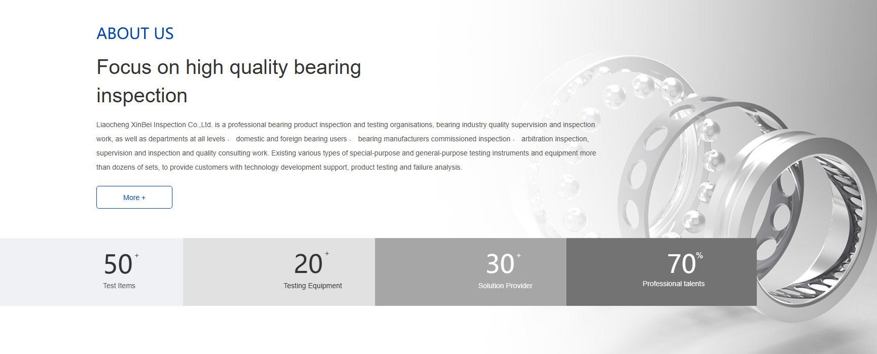Focus on high quality bearing inspection

